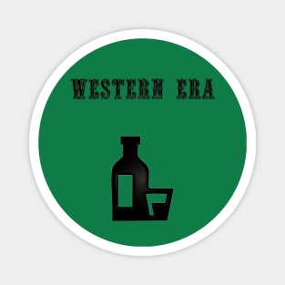 Western Era - Whiskey Bottle and Glass Magnet